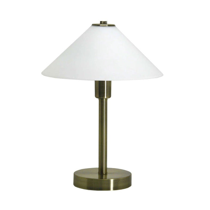Buy Table Lamps Australia Ohio 1 Light Table Lamp Antique Brass & Opal Matt - OHIO TL AB