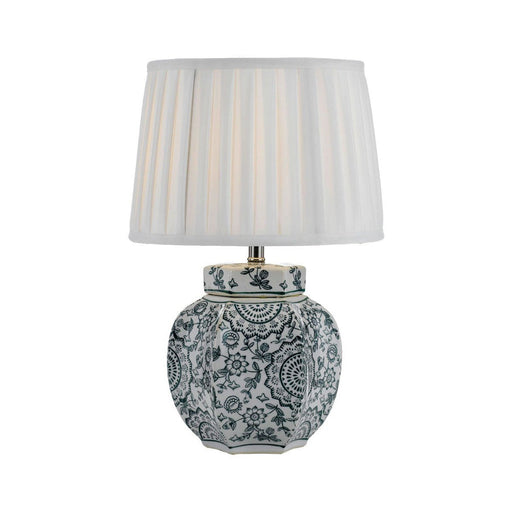 Buy Table Lamps Australia Padma 1 Light Table Lamp Green & White - PADMA TL-GR+WH