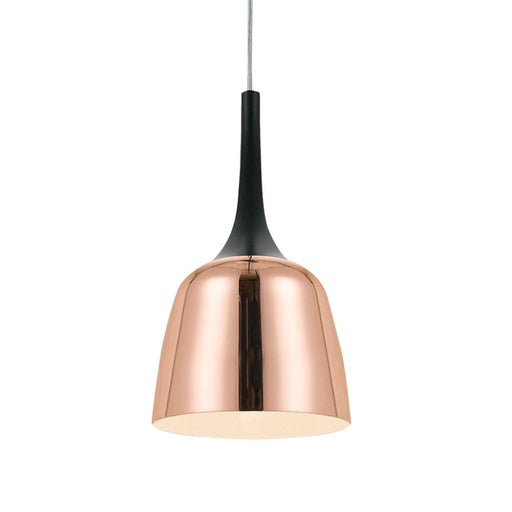 Buy Pendant Lights Australia Polk 1 Light Pendant 200mm Black & Copper - POLK PE20-BK+CP