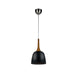 Buy Pendant Lights Australia Polk 1 Light Pendant 200mm Oak & Black - POLK PE20-OK+BK