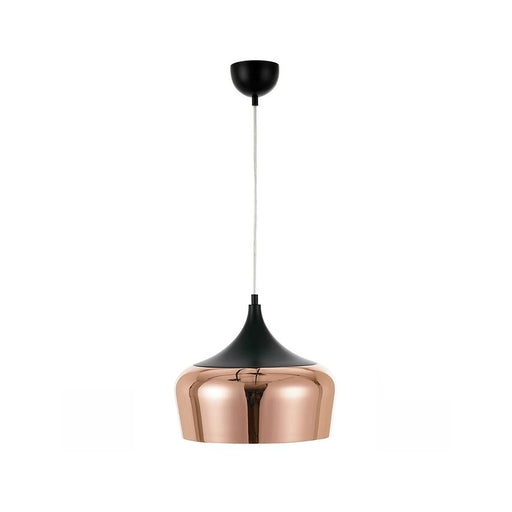 Buy Pendant Lights Australia Polk 1 Light Pendant 300mm Black & Copper - POLK PE30-BK+CP