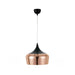 Buy Pendant Lights Australia Polk 1 Light Pendant 300mm Black & Copper - POLK PE30-BK+CP