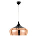 Buy Pendant Lights Australia Polk 1 Light Pendant 460mm Black & Copper - POLK PE46-BK+CP