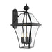 Buy Outdoor Wall Lanterns Australia Rye 3 Light Wall Light IP44 Black & Clear - RYE EX27-BK