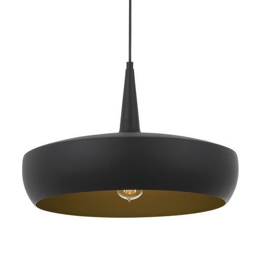 Buy Pendant Lights Australia Sabra 1 Light Pendant 450mm Black, Gold - SABRA PE45-BKGD