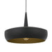Buy Pendant Lights Australia Sabra 1 Light Pendant 450mm Black, Gold - SABRA PE45-BKGD