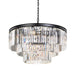Buy Pendant Lights Australia Serene 16 Light Pendant 800mm Antique Black & Crystals - SERENE PE16-BK