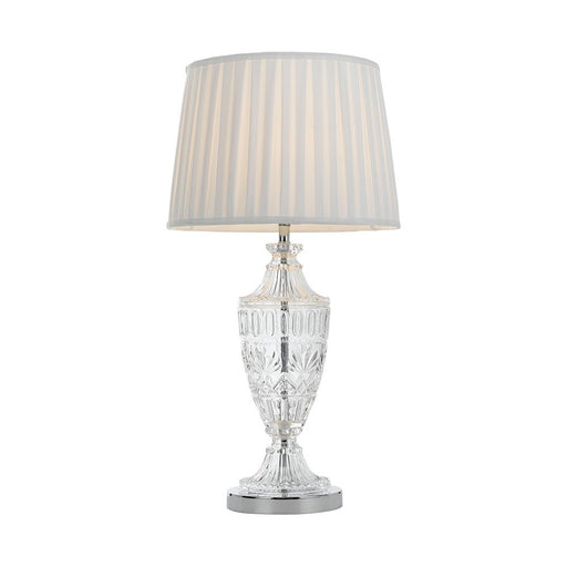 Buy Table Lamps Australia Sigrid 1 Light Table Lamp Chrome, Clear & White - SIGRID TL-CHWH