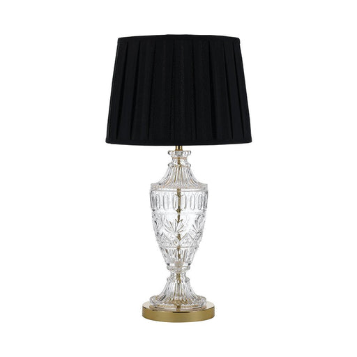 Buy Table Lamps Australia Sigrid 1 Light Table Lamp Gold, Clear & Black - SIGRID TL-GDBK