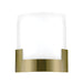 Buy Wall Sconce Australia Solita LED Wall Lamp 12W Dimmable 200mm Tri-Colour Antique Brass, Frost - SOLITA WB20-AB