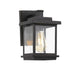 Buy Exterior Wall Lights Australia Strand 1 Light Wall Light IP44 Black & Seed Glass - STRAND EX-BK