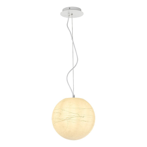 Buy Pendant Lights Australia Tarvos 1 Light Pendant 300mm Moon Polycarb With Textured Resin - TARVOS PE30-WH