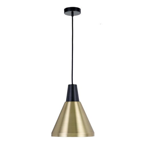 Buy Pendant Lights Australia Temo 1 Light Pendant 250mm Brass, Black - TEMO PE25-BRS+BK