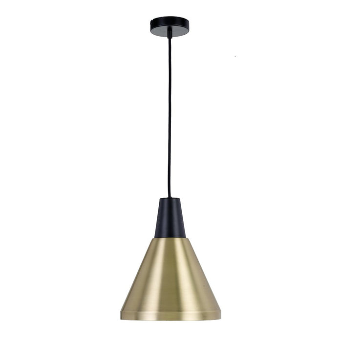 Buy Pendant Lights Australia Temo 1 Light Pendant 250mm Brass, Black - TEMO PE25-BRS+BK