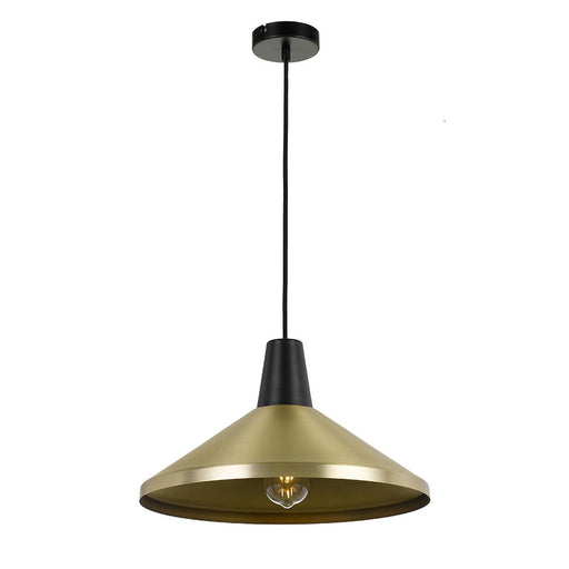 Buy Pendant Lights Australia Temo 1 Light Pendant 400mm Brass, Black - TEMO PE40-BRS+BK