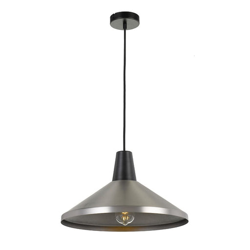 Buy Pendant Lights Australia Temo 1 Light Pendant 400mm Nickel, Black - TEMO PE40-NK+BK
