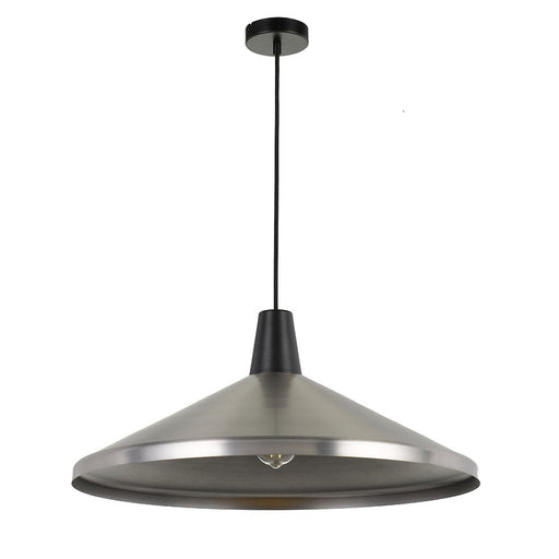 Buy Pendant Lights Australia Temo 1 Light Pendant 600mm Nickel, Black - TEMO PE60-NK+BK