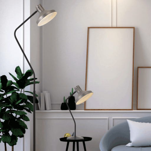 Buy Floor Lamps Australia Trevi 1 Light Floor Lamp Black, Nickel - TREVI FL-BK+NK