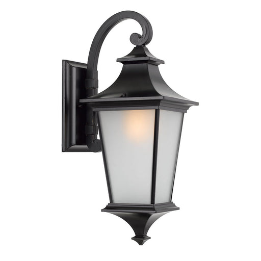 Buy Exterior Wall Lights Australia Westin 1 Light Wall Light IP44 Black, Frost - WESTIN EX-BK