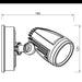 Buy Security Wall Lights Australia ILLUME Wall Light White Aluminium / Polycarbonate 5000K - ILLUME EX1-WH