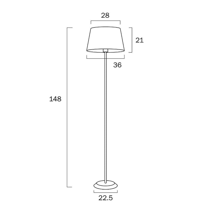Buy Floor Lamps Australia Jaxon 1 Light  Floor Lamp Gold & Ivory - JAXON FL-GDIV