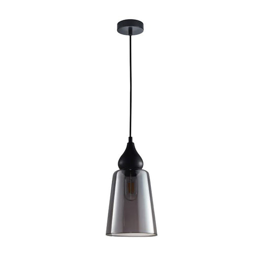 Buy Pendant Lights Australia Interior Ellipse Glass Shape 1 Light Pendant Black Smoke - JEREZ2