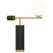 Buy Table Lamps Australia Justina 1 Light Table Lamp Black & Opal Matt - JUSTINA TL-BKOM