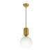 Buy Pendant Lights Australia Kade 1 Light Pendant 200mm Antique Gold & Opal Matt - KADE PE20-AG+OP