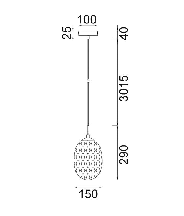 Kathal Pendant Light Smokey Black - KATHAL2