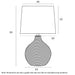 Buy Table Lamps Australia KELLY Table Lamp Light Silver Ceramic / White Fabric - KELLY TL-SLWH