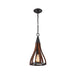 Buy Pendant Lights Australia KHALEESI Oak Dark Red Wood 1 Light Small Pendant - KHALEESI1