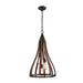 Buy Pendant Lights Australia KHALEESI Oak Dark Red Wood 3 Light Medium Pendant - KHALEESI2