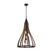 Buy Pendant Lights Australia KHALEESI Oak Dark Red Wood 5 Light Large Pendant - KHALEESI3