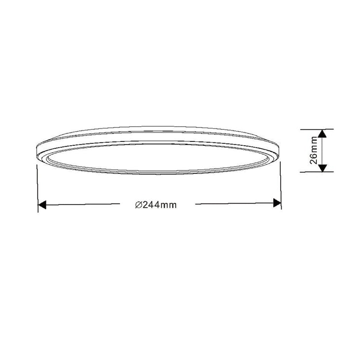 Buy LED Oyster Lights Australia Kingston LED Oyster Light 13W White Polycarbonate 3CCT - SL2115/25TCD