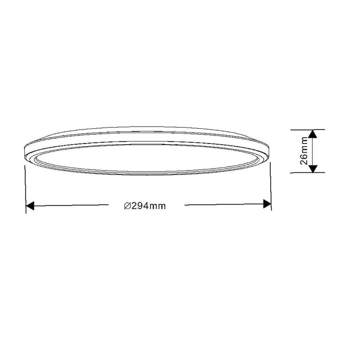 Buy LED Oyster Lights Australia Kingston LED Oyster Light 24W White Polycarbonate 3CCT - SL2115/30TCD