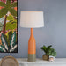 Buy Table Lamps Australia Potters 1 Light Ceramic Large Table Base Only - Orange/Brown - ZAF11187A