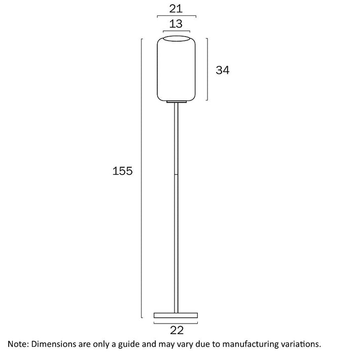 Buy Floor Lamps Australia Korova Floor Lamp Smoke Metal - KOROVA FL-BRSSM