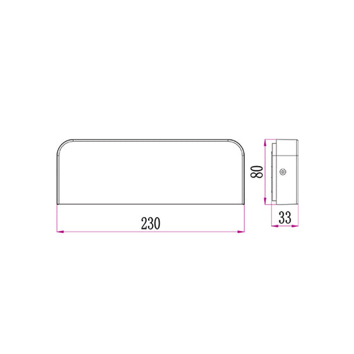 Buy Exterior Wall Lights Australia KUK Exterior LED Surface Mounted Wall Light White 10W 3000K IP54 - KUK2
