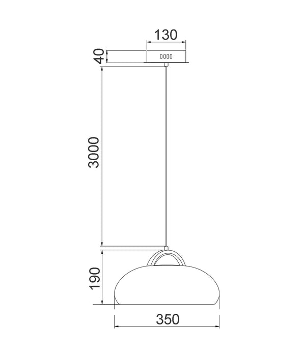 Kupol Pendant Light Metal Black 8W TRI Colour - KUPOL2