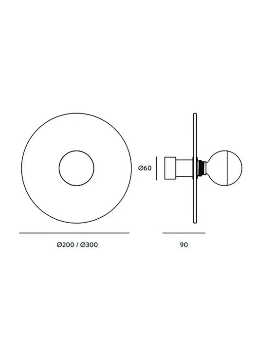 Kassy 100mm Small Wall Light White - ARO.A1053/10/BCO+1097/20