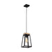 Buy Pendant Lights Australia LANTERNA Wood Trapezium 1 Light Pendant Black - LANTERNA1