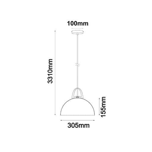 Buy Pendant Lights Australia LEGNA Natural Oak 1 Light Pendant Dome Shape - LEGNA2