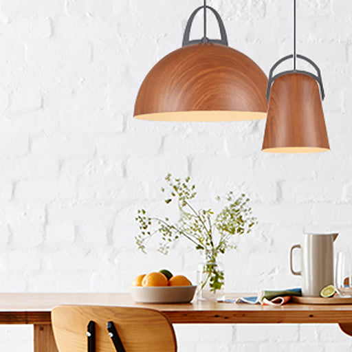 Buy Pendant Lights Australia LEGNA Salem Oak 1 Light Pendant Dome Shape - LEGNA4