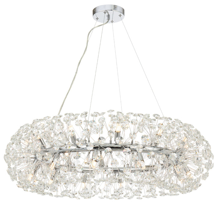 Lerida 24 Light Pendant Chrome & Clear - LERIDA PE24-CH