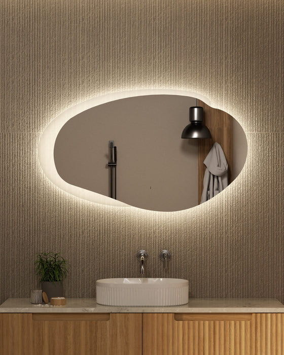 Evanston 1100mm LED Mirror Matte Grey with Acrylic Edge - LMEST-1100-MG
