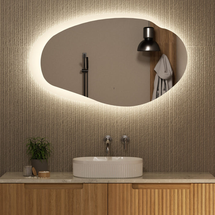 Evanston 1100mm LED Mirror Matte White with Acrylic Edge - LMEST-1100-MW