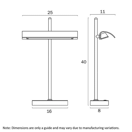 Buy Table Lamps Australia LYMAN Table Lamp Gun Metal - LYMAN TL-GMSM