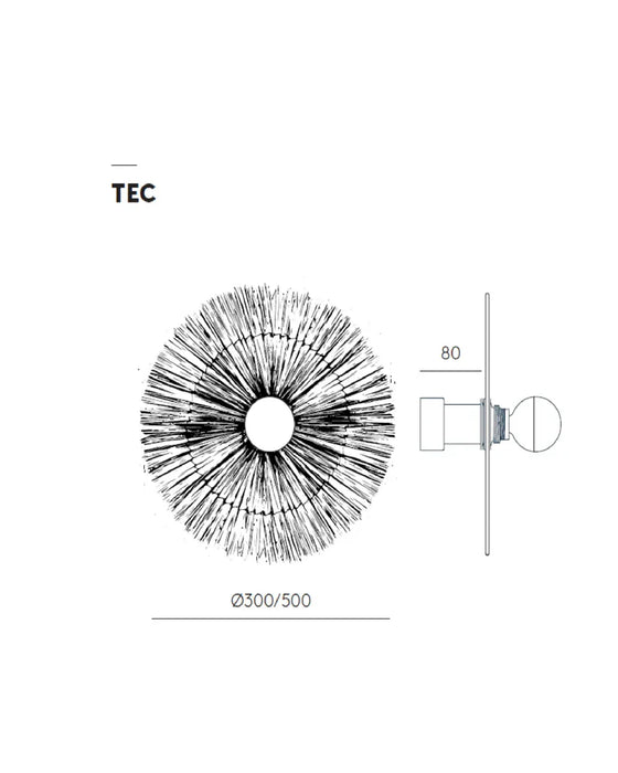 Laos 130mm Large Wall Light Chrome - ARO.A1053/10/CHR+1141/50