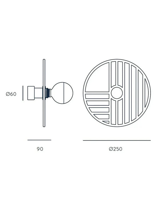 Line Large Wall Light Shiny Gold - ARO.A1053/10/ORO+1089/25/ORO