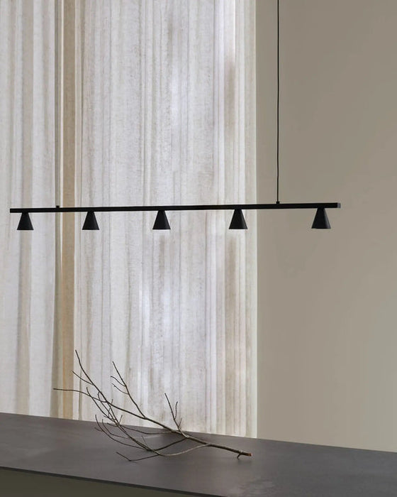Lyb 5 Light LED Pendant 5W 3000K Matte Black - ARO.C1274/NEG